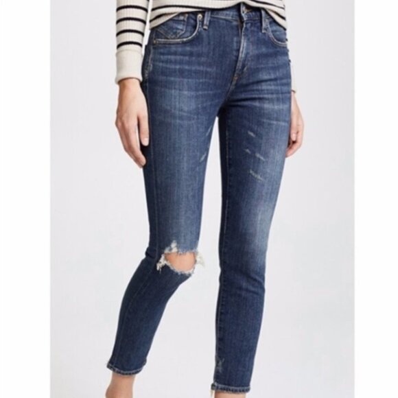 Agolde Sophie Crop Skinny Distressed Jeans size 28 - Picture 6 of 16